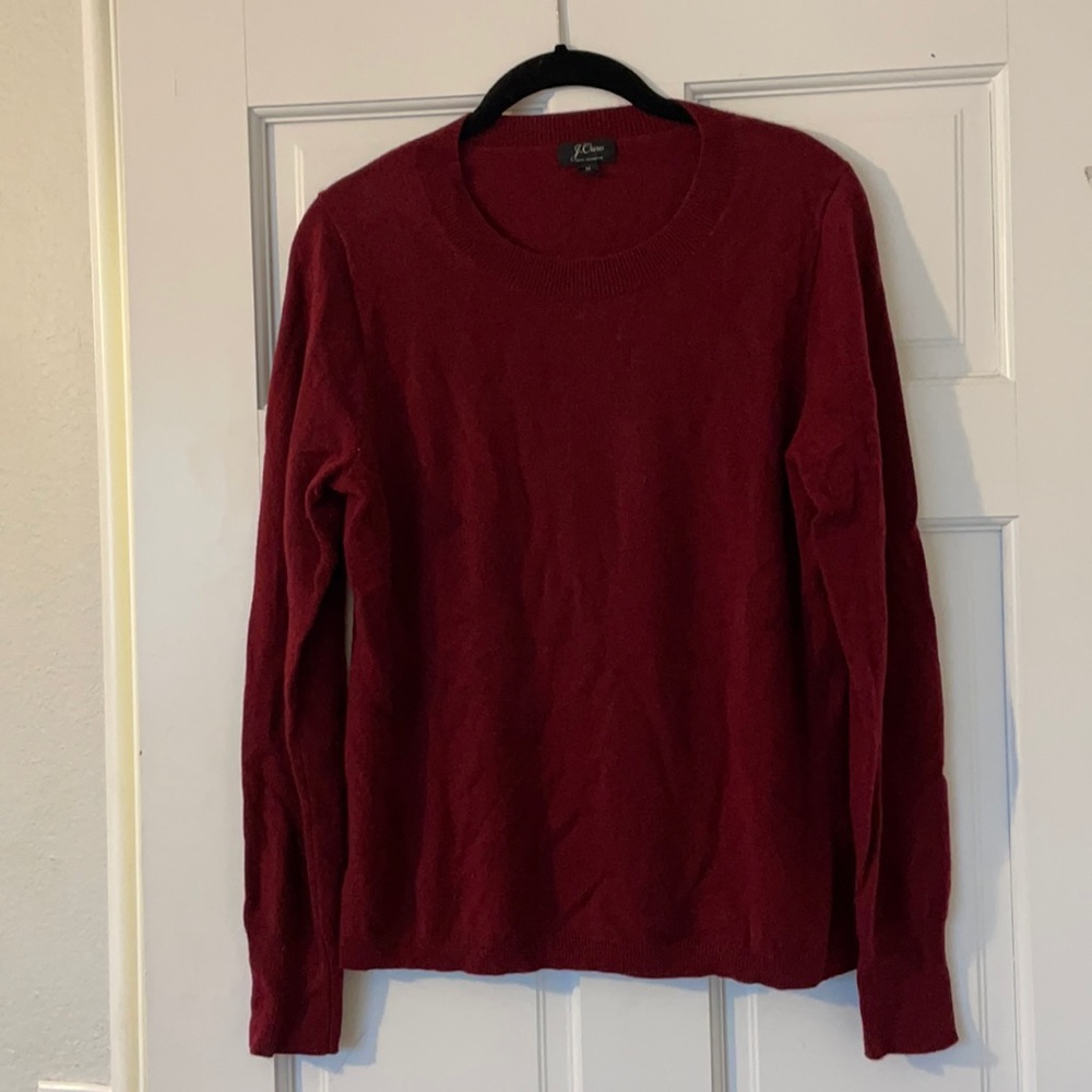 J. Crew 100% cashmere burgundy sweater